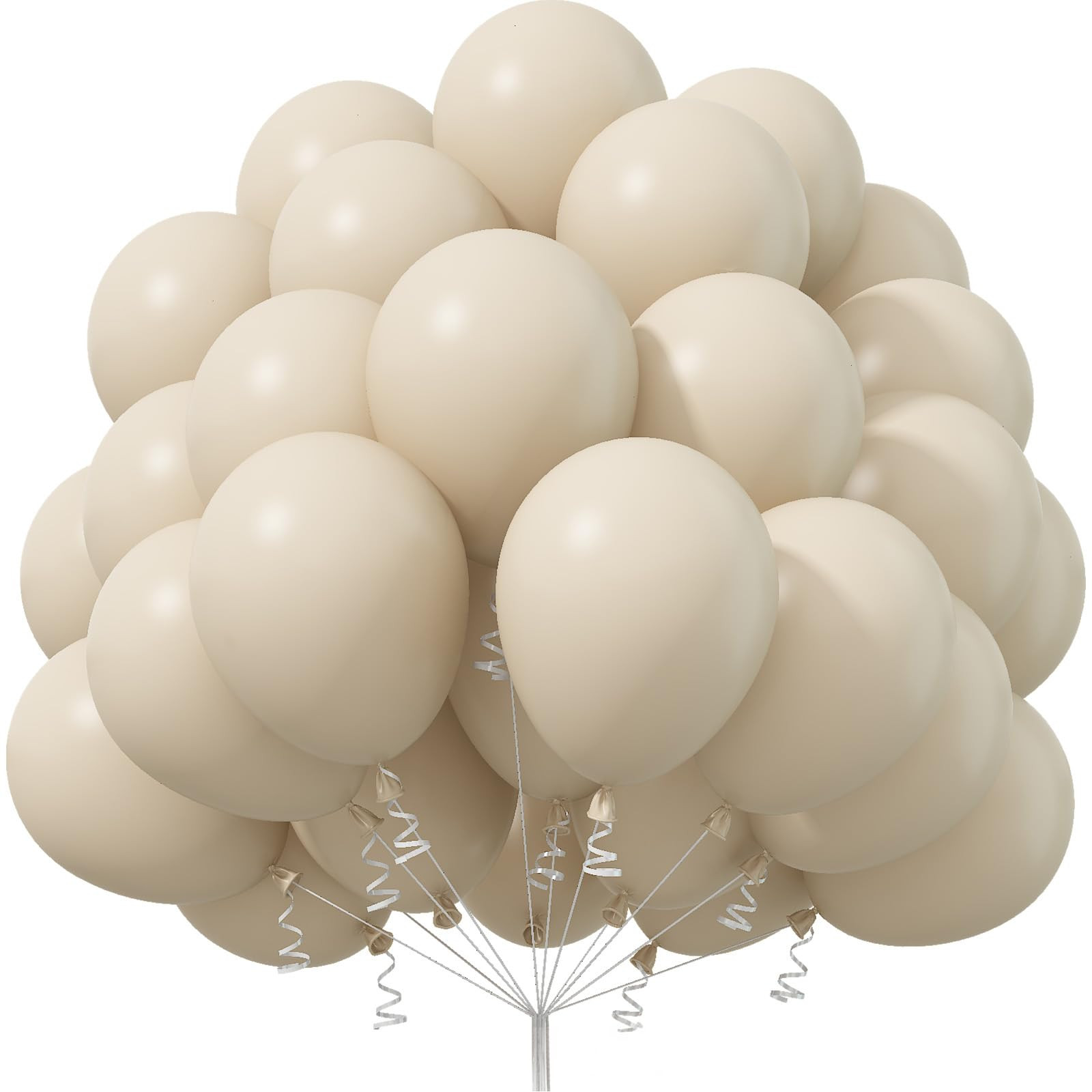 Sand White Balloons 12 Inch, 50Pcs Beige Balloon Boho Latex Cream Balloons Matte Retro Off White ... | Amazon (UK)