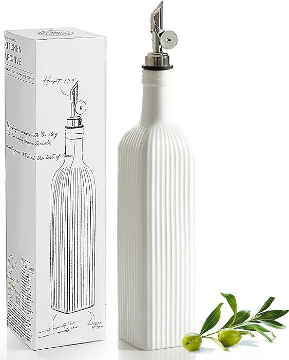 Getstar 18 oz Olive Oil Dispenser Bottle, 530ml Ceramic Oil Dispenser for Kitchen and Vinegar Dis... | Amazon (US)