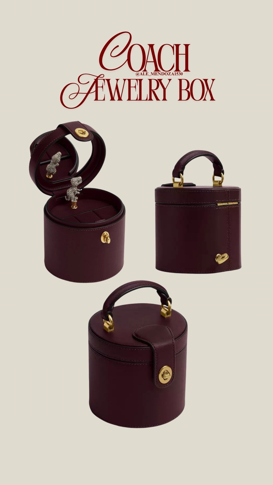 Coach small jewelry Box.  