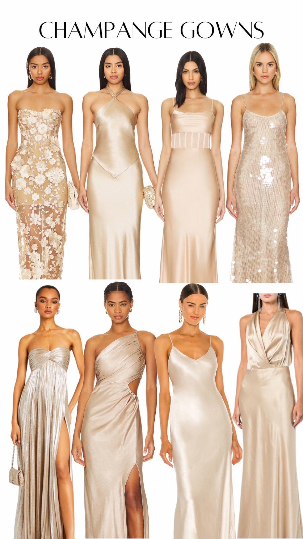 Champange gowns 🤍

#LTKParties #LTKStyleTip #LTKWedding