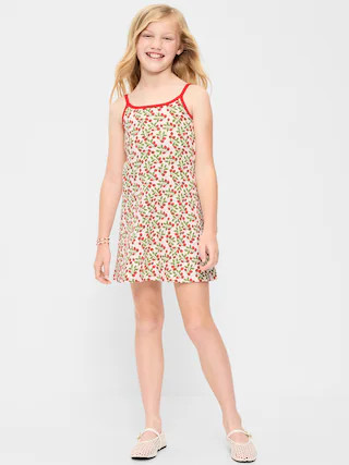 Sleeveless Fitted Ribbed Swing Dress for Girls | Old Navy (US)