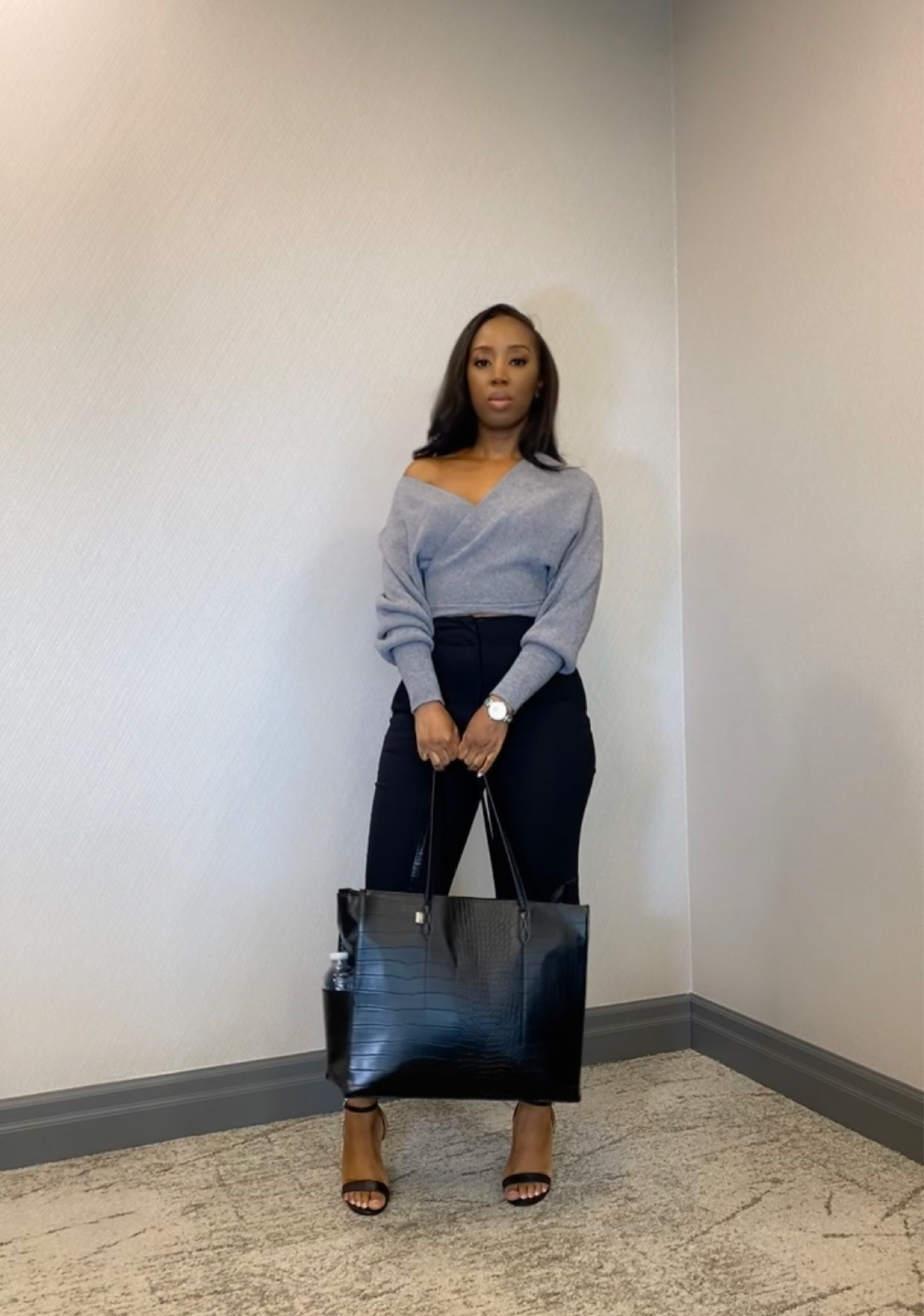 Exact top is from Fashion Nova (can’t get enough of you sweater) and the pants are from Zara 2162/888. Work tote is from Beis. I linked similar items 🫶🏾

#LTKstyletip #LTKworkwear