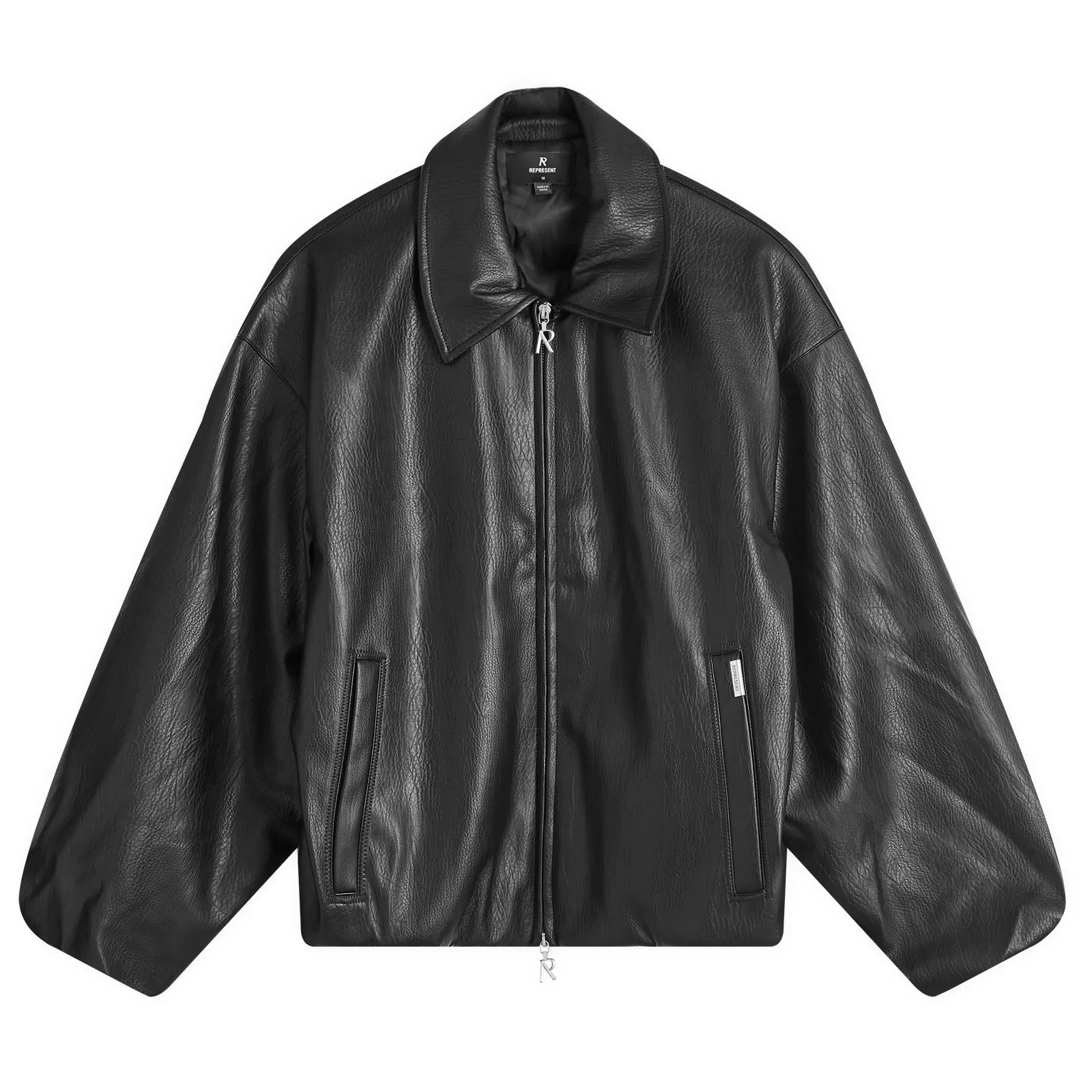 Represent Faux Leather Bomber | END. Clothing