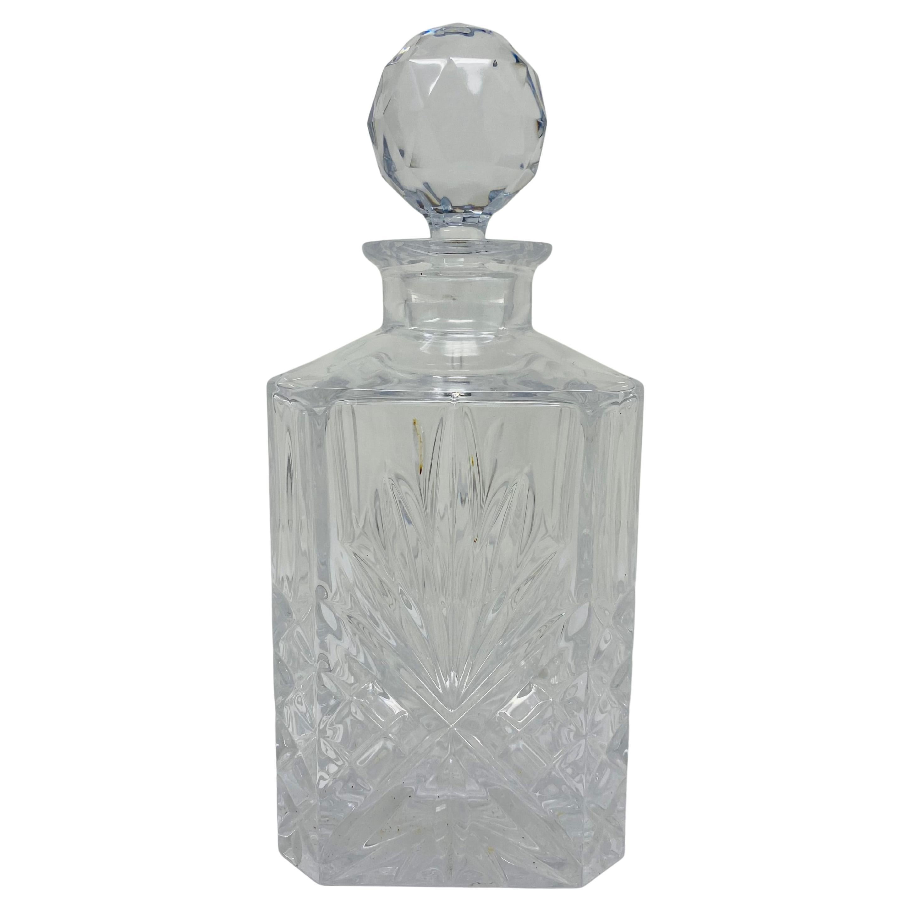 Vintage Mid Century Royal Gallery Crystal Decanter France | 1stDibs