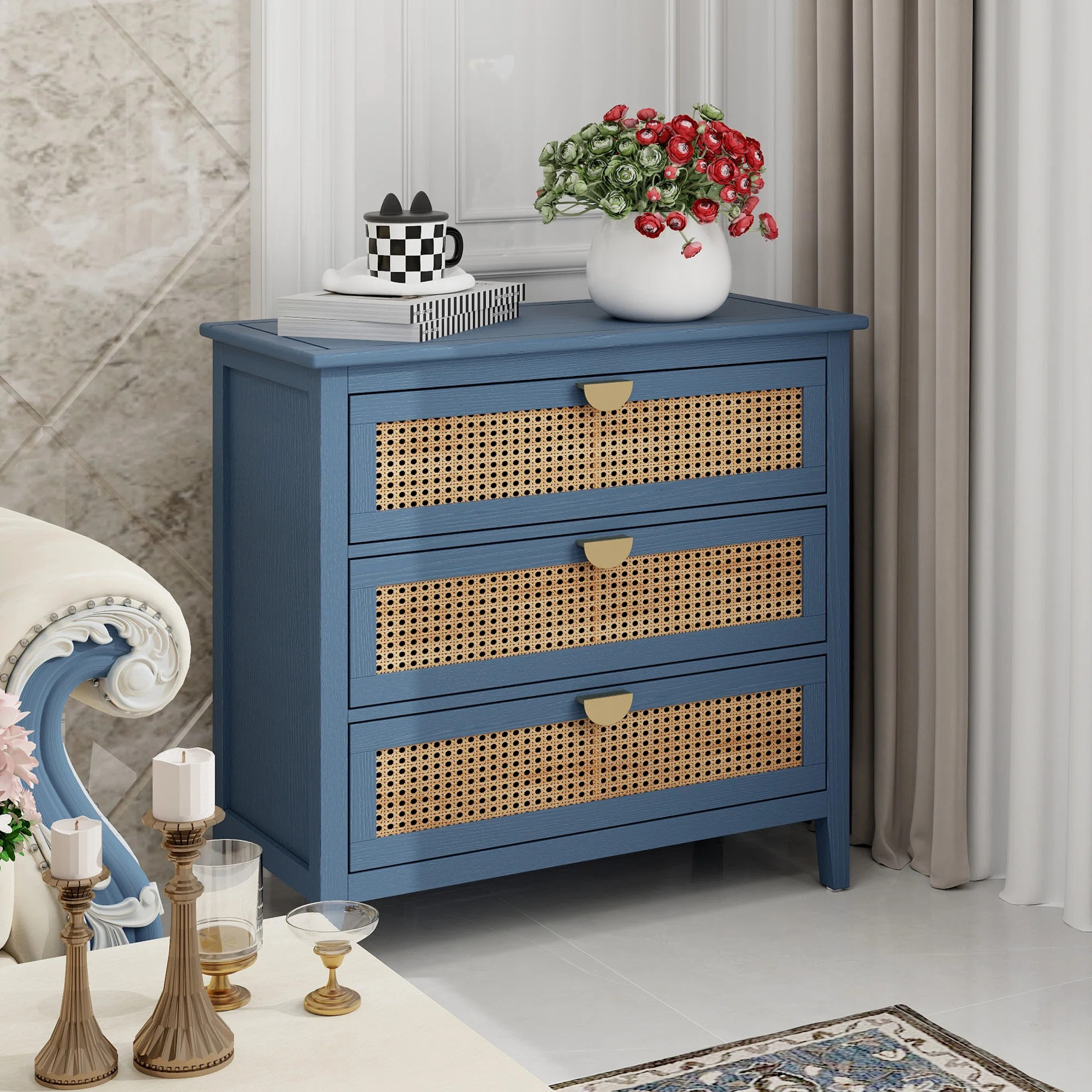 Bayou Breeze rattan 3 Drawer Cabinet | Wayfair | Wayfair North America