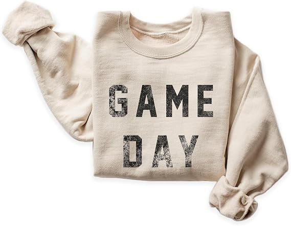 Game Day Sweatshirt, Cute Sports Sweatshirt For Women, Vintage Football Pullover Sweater, Touchdo... | Amazon (US)