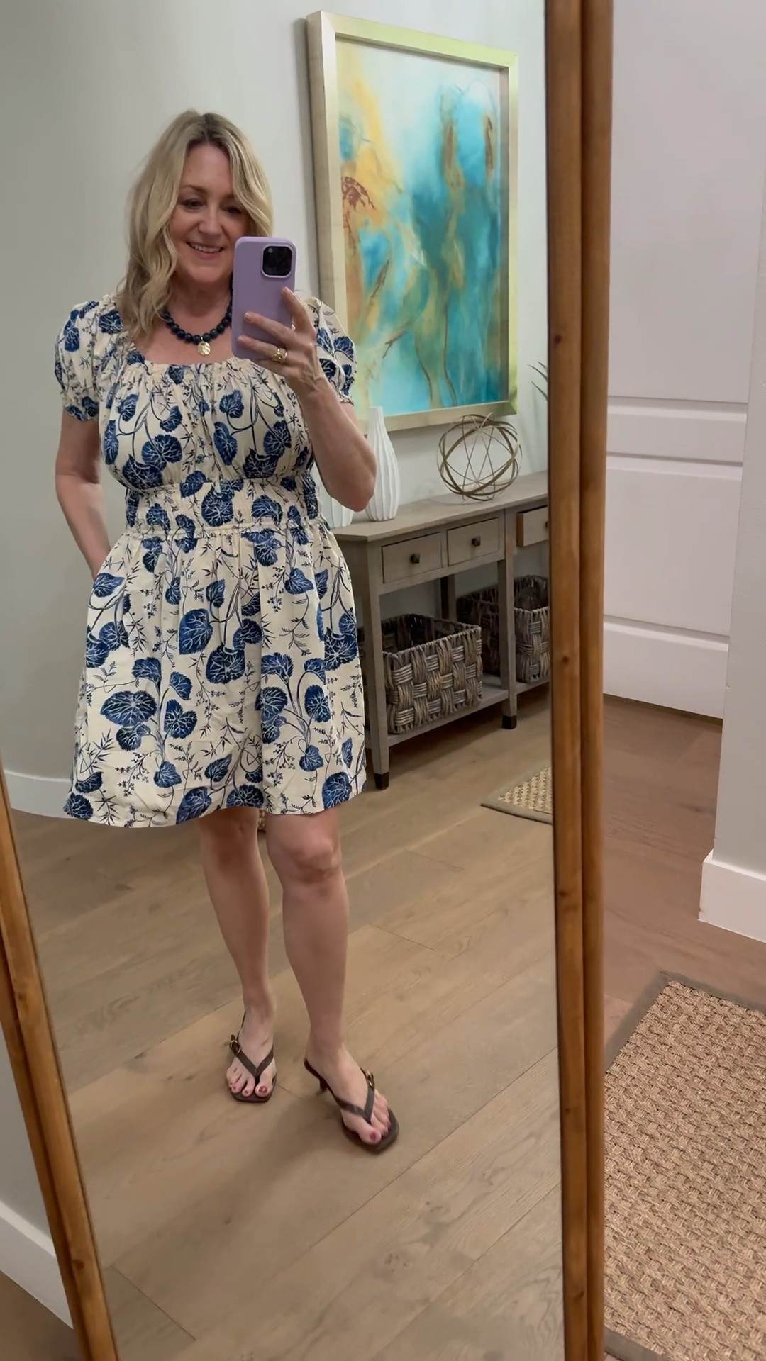 A cute and comfy summer dress under $30. I paired it with this awesome navy blue necklace for a summer outfit. ￼

#LTKootd #LTKSeasonal #LTKOver40