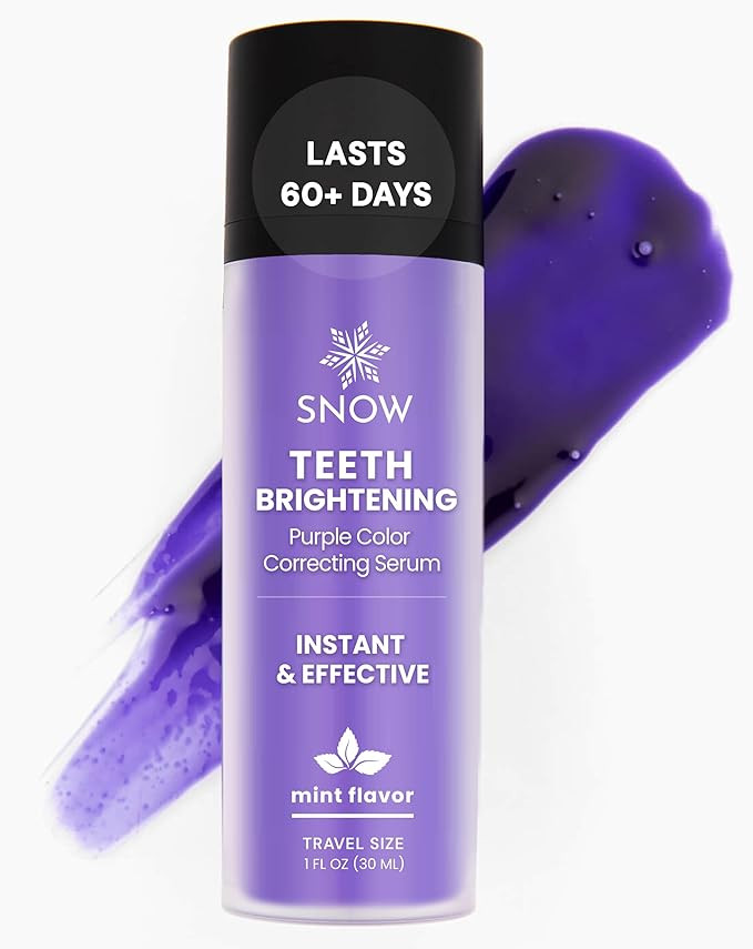 SNOW Teeth Brightening Purple Serum | Gentle & Enamel Safe Instant Brightening for Brighter Smile... | Amazon (US)
