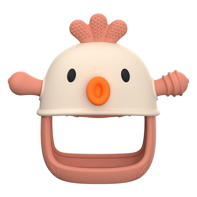 Teething Toys for Babies 0-6 Months, Never Drop Silicone Baby Teether, Hand Pacifier for Sucking ... | Amazon (US)