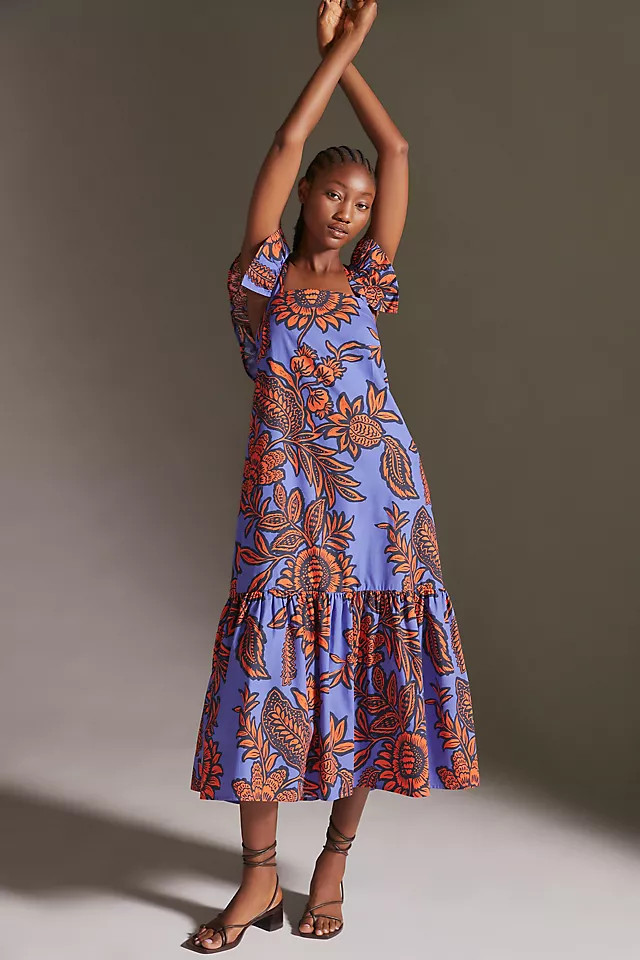 Corey Lynn Calter Squareneck Ruffle Maxi Dress | Anthropologie (US)