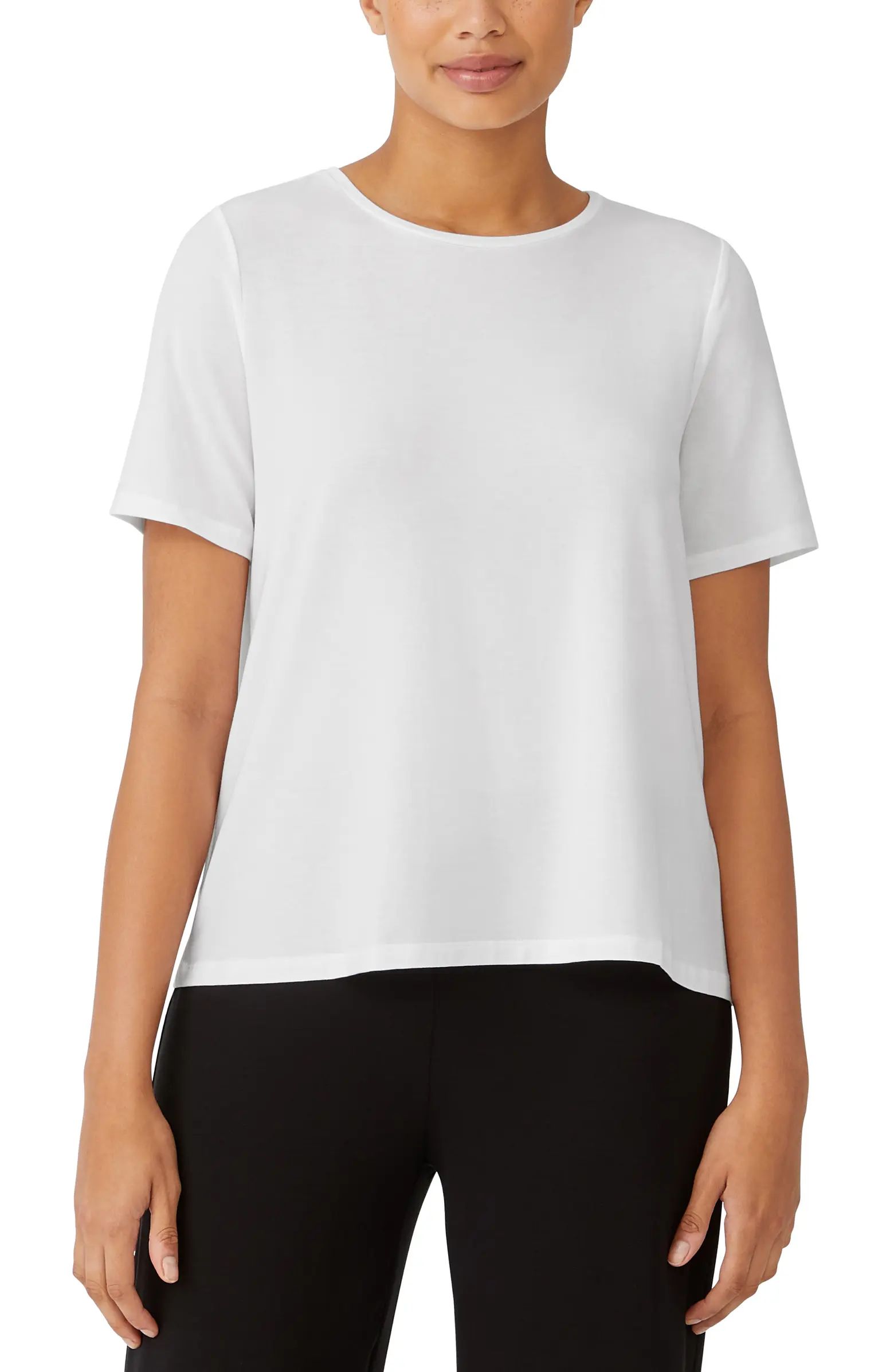 Eileen Fisher Short Sleeve Crewneck T-Shirt | Nordstrom | Nordstrom