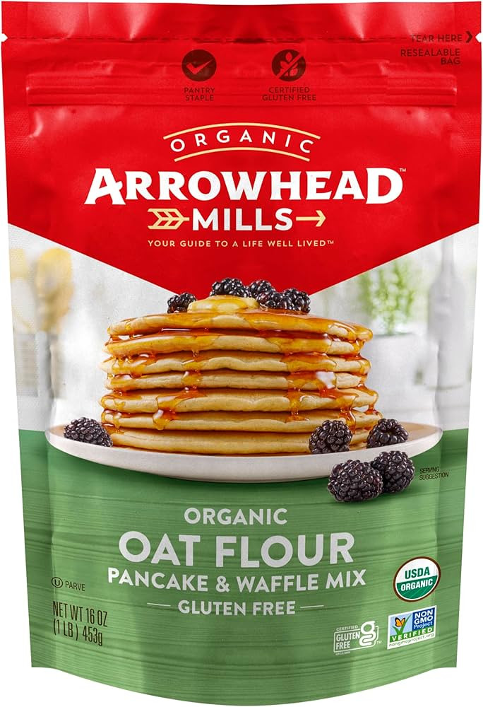 Arrowhead Mills Oat Flour Pancake & Waffle Mix, 16 Ounce Bag | Amazon (US)
