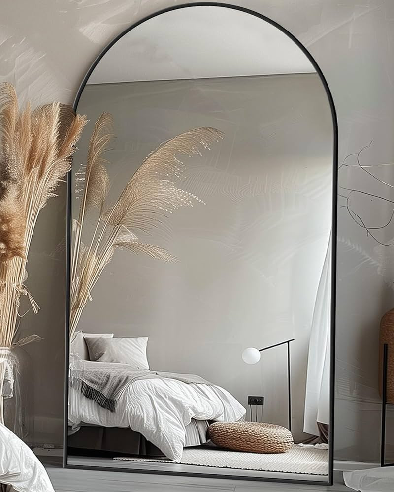 Full Length Mirror, 44"x72" Oversized Floor Mirror, Arched Full Body Mirror with Stand Large Floo... | Amazon (US)