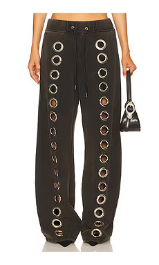 1XBLUE Eyelet Tracksuit Sweatpants in Brown from Revolve.com | Revolve Clothing (Global)