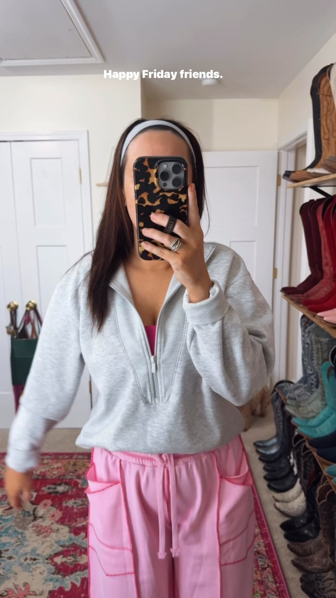 Wearing a medium and both the sweatpants and pullover both on sale ￼

#LTKootd #LTKSaleAlert #LTKgrwm