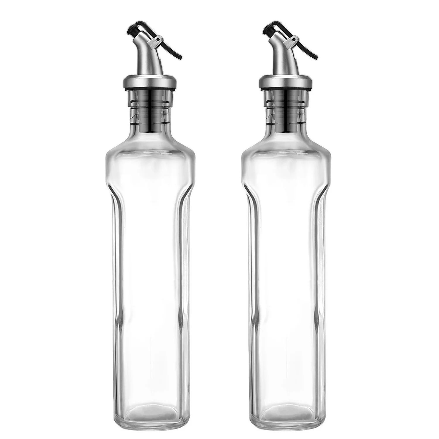Olive Oil and Vinegar Dispenser Cruet Glass Bottle with Lever Release Pourer Spout 17 Oz 500ml Se... | Walmart (US)