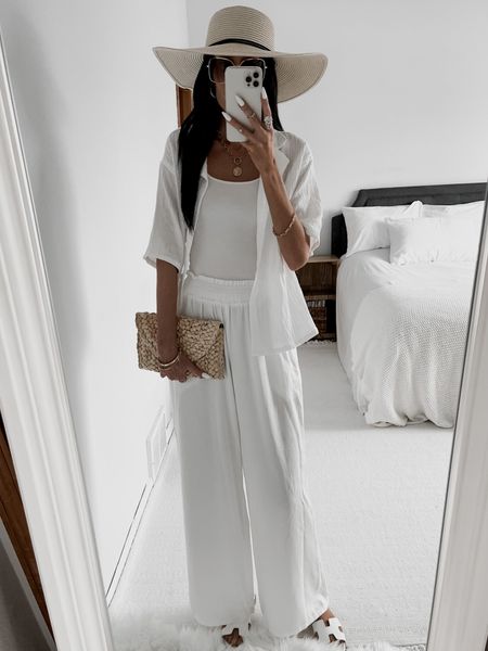 Vacation outfit 
Vacation outfits
Summer outfit
Summer outfits
Summer outfit inspo
White pants
White hat
White shirt
#LTKxPrimeDay

#LTKstyletip #LTKFind #LTKtravel