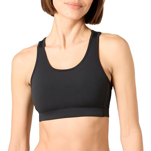 Amazon Essentials Women's Sports Bra with Medium Support, Active Sculpt, Racerback, Black, X-Small | Amazon (US)