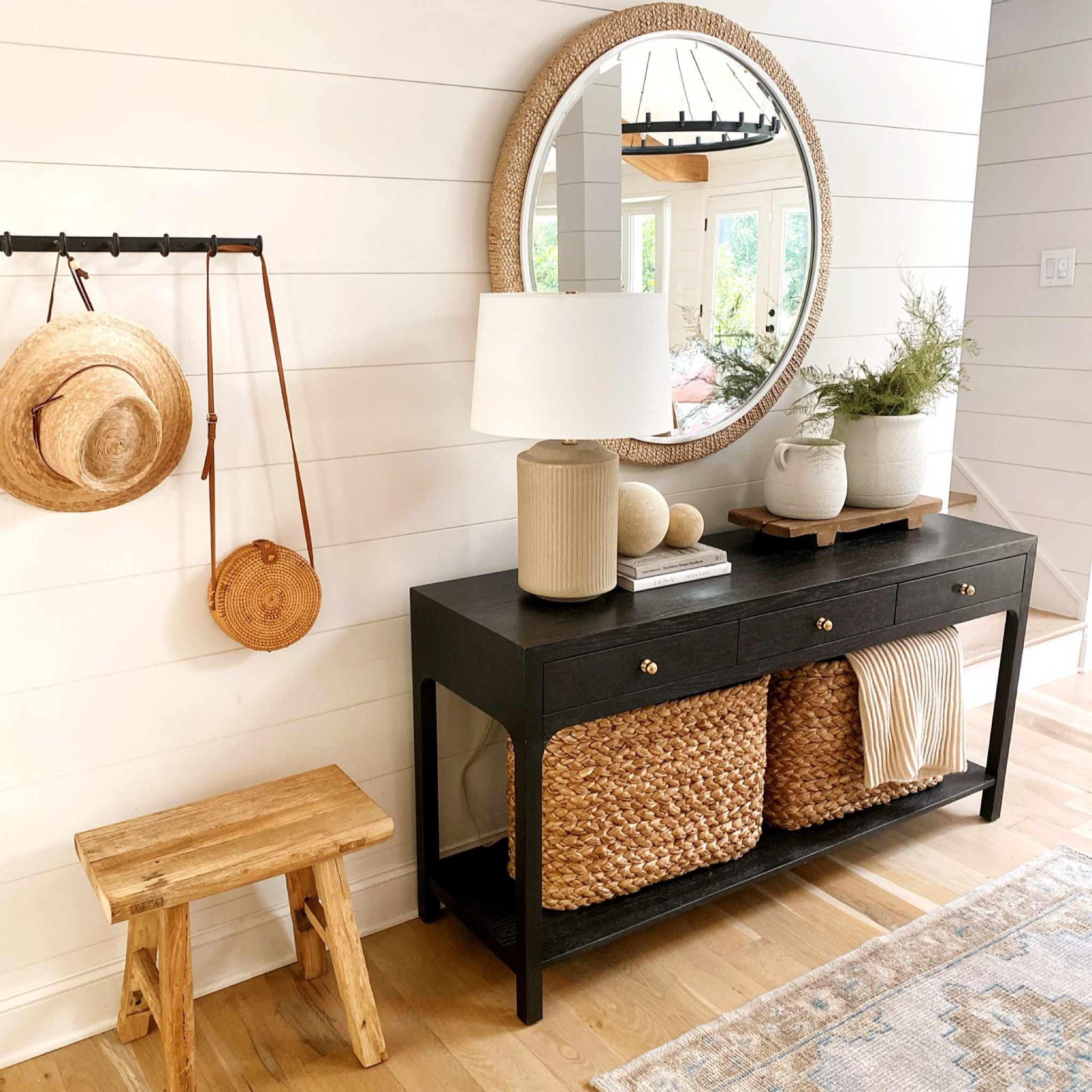 Entryway decor, entryway inspo, entryway console, console styling, black console 

#LTKHome #LTKSaleAlert #LTKStyleTip