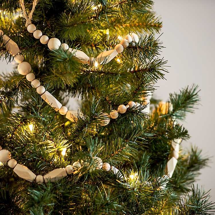 New!Cream Wooden Bead Garland | Kirkland's Home