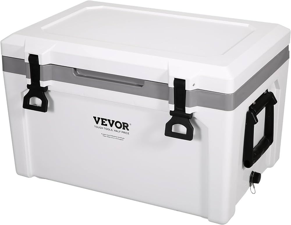 VEVOR Ultra-Light Hard Cooler 52 QT, Ice Retention Cooler with Heavy Duty Handle, Ice Chest Lunch... | Amazon (US)