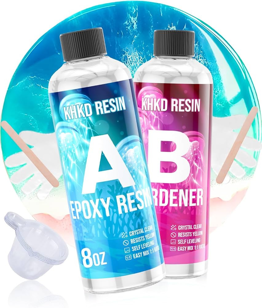 Crystal Clear Epoxy Resin Kit, 16OZ Epoxy Kit - High-Gloss & Bubbles Free, Self-Leveling Art Resi... | Amazon (US)