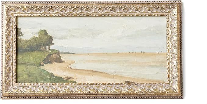 Petal Lane Beach Wall Art - Framed Antique Decor - Make Your Own Gallery Wall Frame Set - Dark Ac... | Amazon (US)