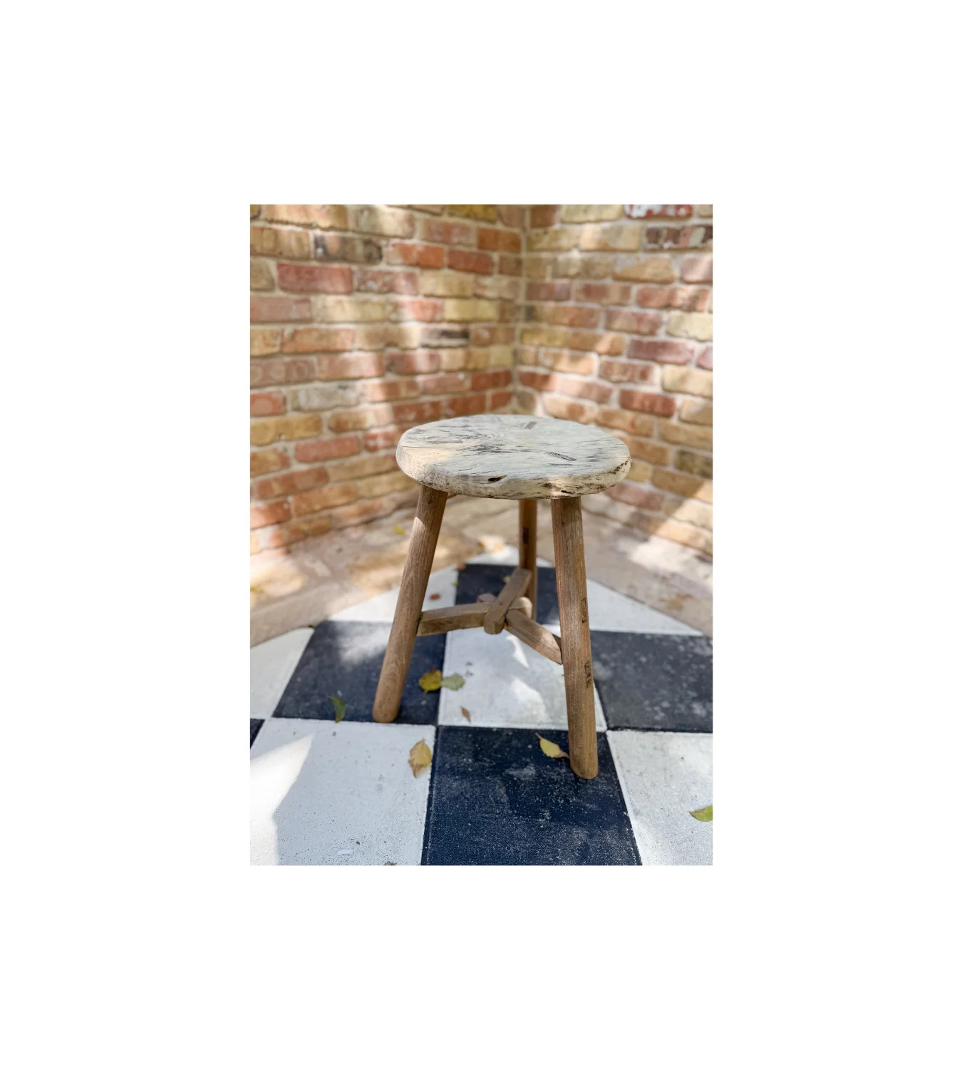 Round Vintage Stool No. 3 | Cottage and Key