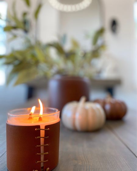 Best fall #candle is 20% off now! Amazing pumpkin spice scent, 2 wood wicks that crackle, and rust-colored leather detail 😍 This candle sounds like a roaring fire! 

The cute ceramic pumpkins are also 20% off, they are the large and medium sizes.

#fall #falldecor #fallcandle #pumpkin #pumpkinspice #pumpkincandle #pumpkindecor #falldecorations #target #targethome

#LTKHalloween #LTKhome #LTKSeasonal