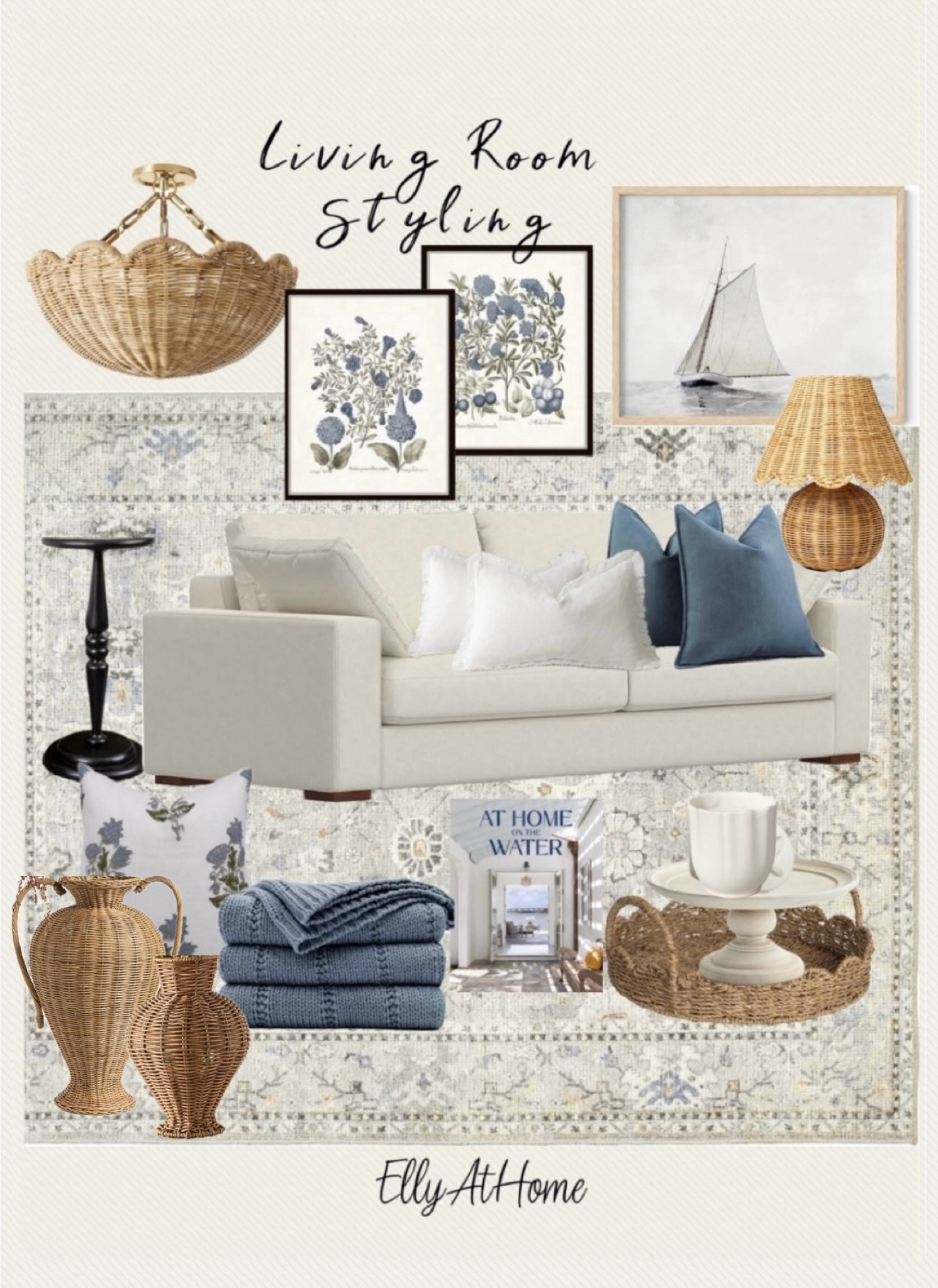 Fresh living room styling. Shop coastal, classic sofa, new Target Studio McGee & Hearth and Hand collection, area rug, artwork, throw pillows, side table, home decor accessories. Some selections on sale. Soft blues, neutral, white. Amazon home, Serena & Lilly, Pottery Barn. Free shipping. Winter home style. 

#LTKSaleAlert #LTKHome #LTKFindsUnder50