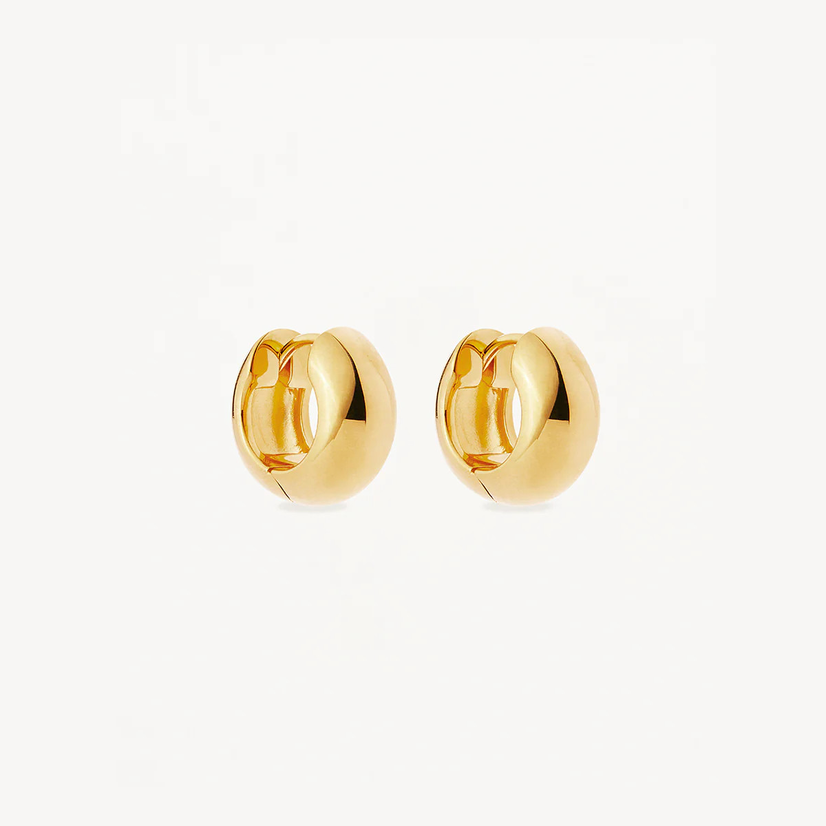 18k Gold Vermeil Bold Huggie Hoops | By Charlotte