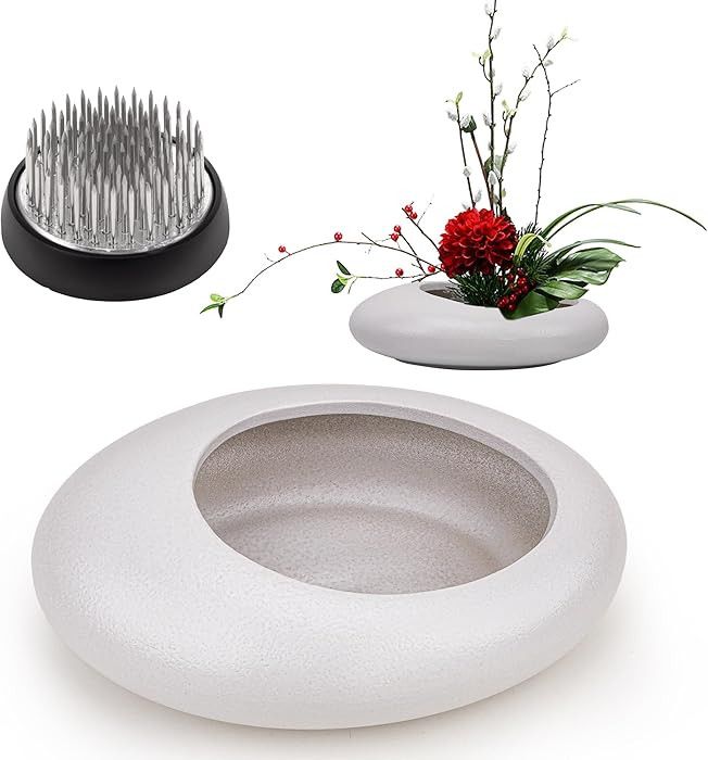 Folmywy Ikebana - Kit de jarrón de rana de flores, arreglo floral japonés con cuenco Kenzan de ... | Amazon (US)