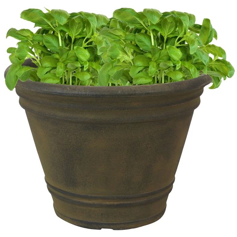 Sunnydaze Franklin Polyresin Outdoor Flower Pot Planter - Sable | Walmart (US)