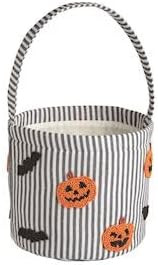 Mud Pie Unisex Kid's Halloween Beaded Treat Bucket, Black, 7 1/2" x 8 1/2" Dia | Amazon (US)