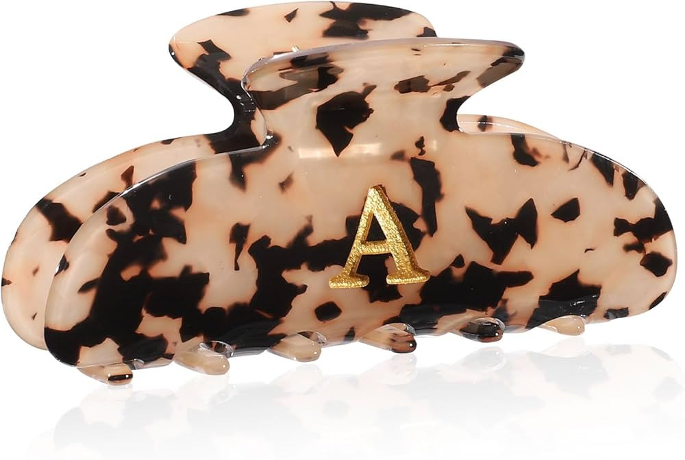 HAIMEIKANG Acrylic Letter Hair Clips For Women - Initial Cute Hair Claw Clips for Bridal Monogram... | Amazon (US)