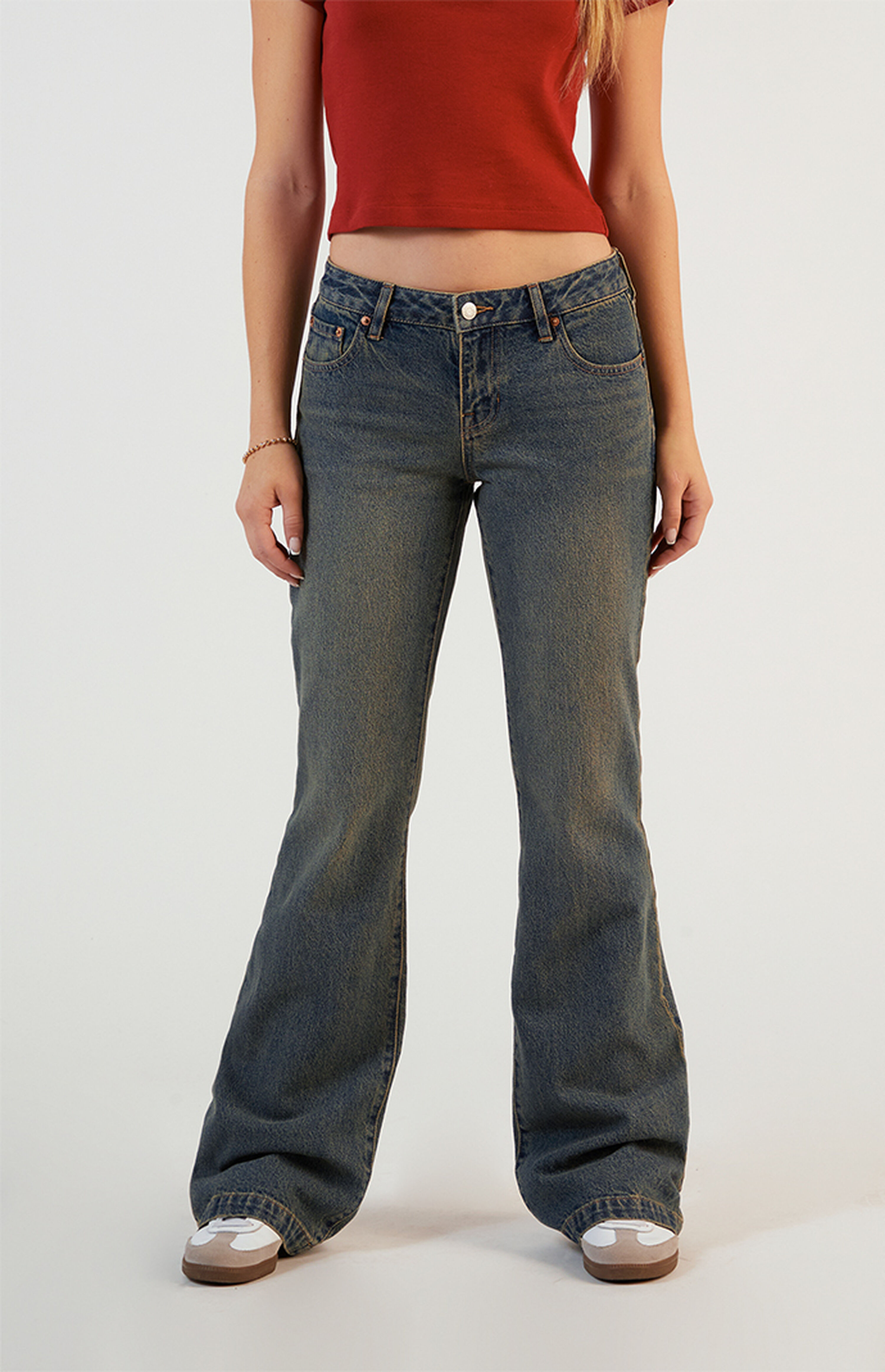 PacSun Jade Low Rise Bootcut Jeans Dark Indigo | PacSun