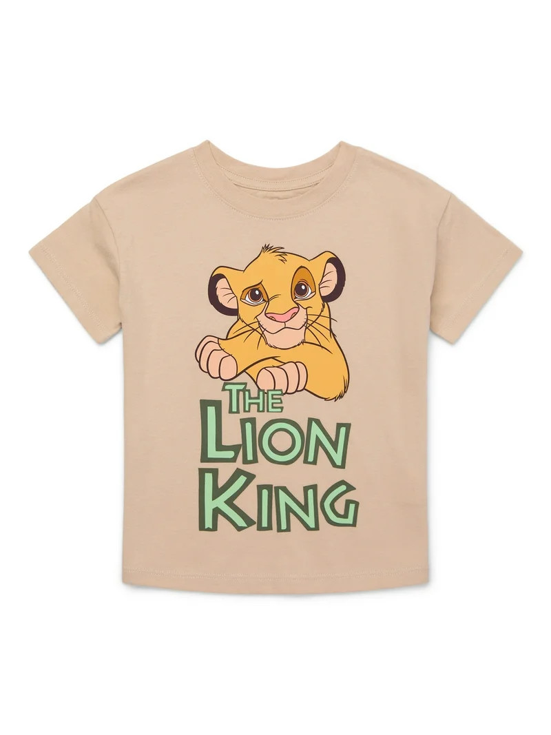 Lion King Simba Toddler Short Sleeve Crewneck Tee, Sizes 12M-5T | Walmart (US)
