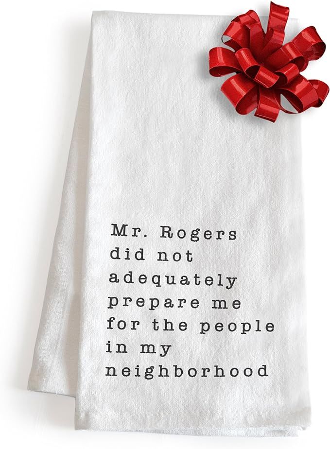 MAINEVENT Mr Rogers Dish Towel 18x24 Inch, Mr Rogers Towel, Funny Kitchen Towel Saying, Mr Rogers... | Amazon (US)
