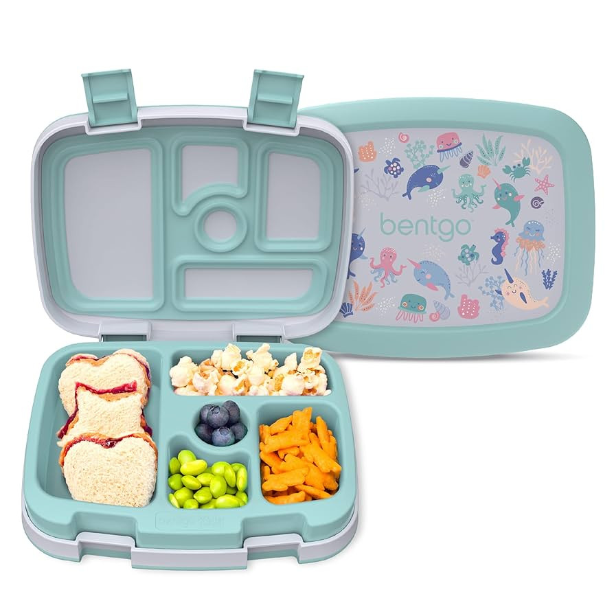 Bentgo Kids Prints Leak-Proof, 5-Compartment Bento-Style Kids Lunch Box - Ideal Portion Sizes for... | Amazon (US)