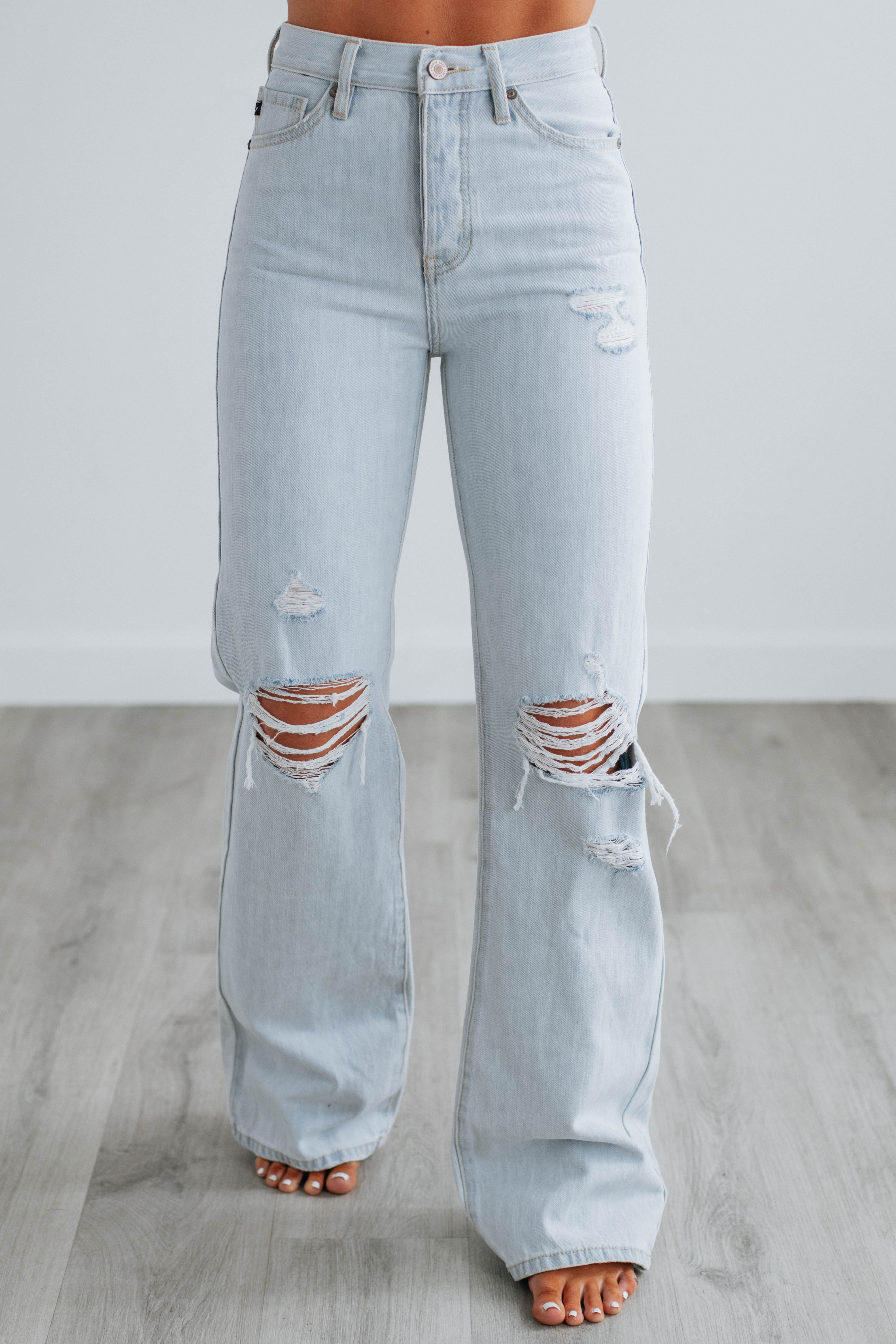 Arlo KanCan Wide Leg Jeans - Light Wash | Wild Oak Boutique