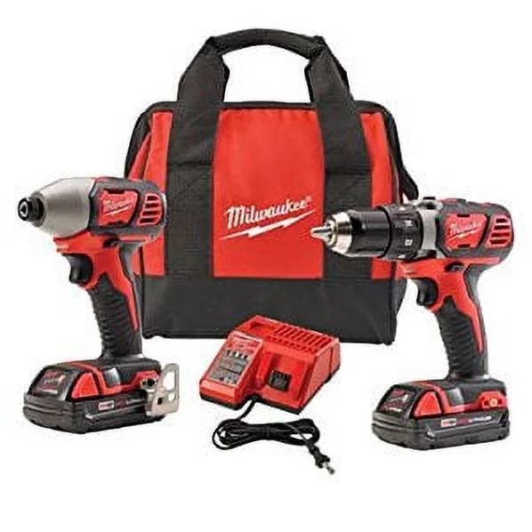 Milwaukee 2691-22 18 V Cordless Compact Drill and Impact Driver Power Tool Sets | Walmart (US)