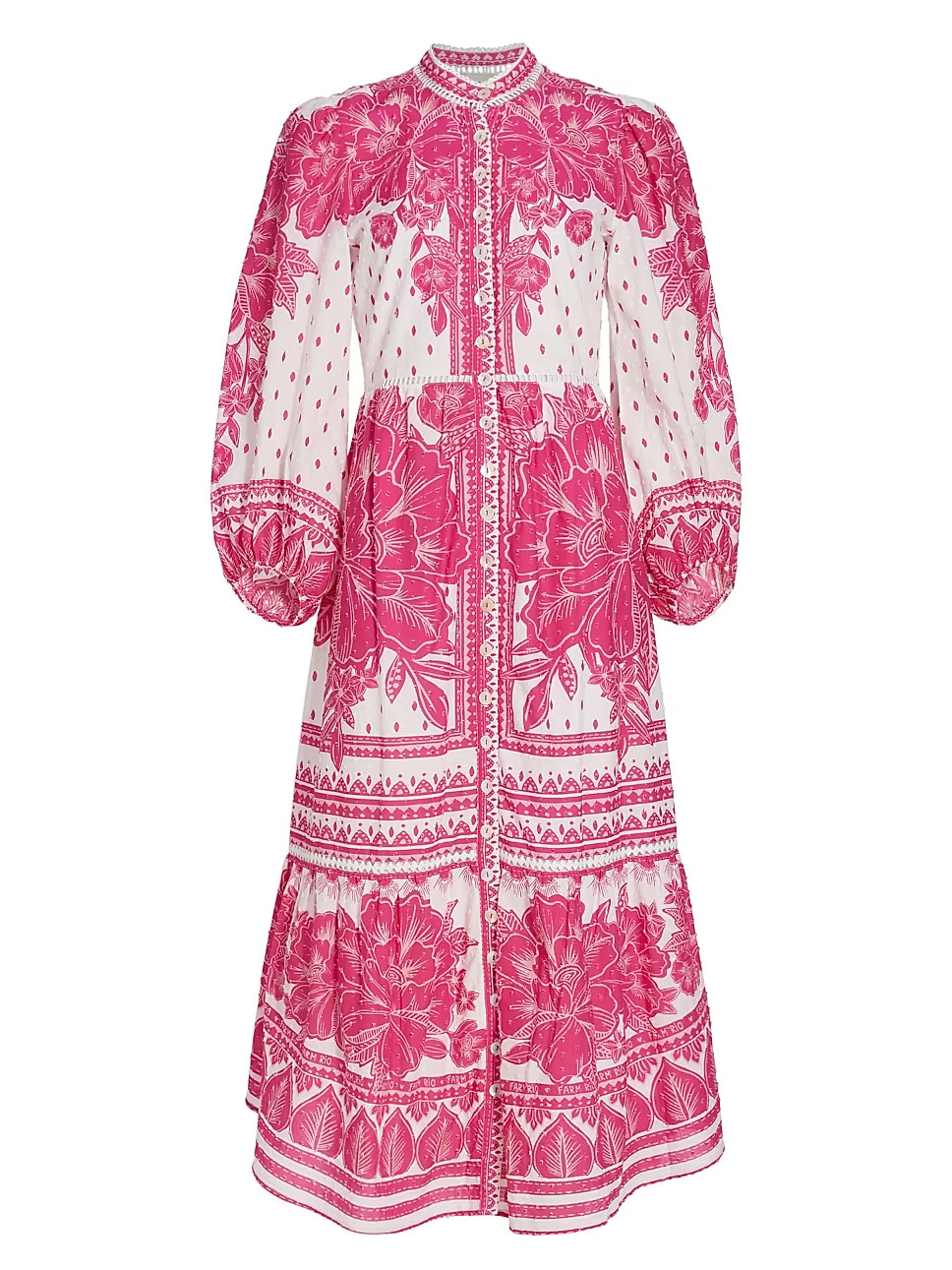 Tropical Woodcut Floral Maxi Dress | Saks Fifth Avenue