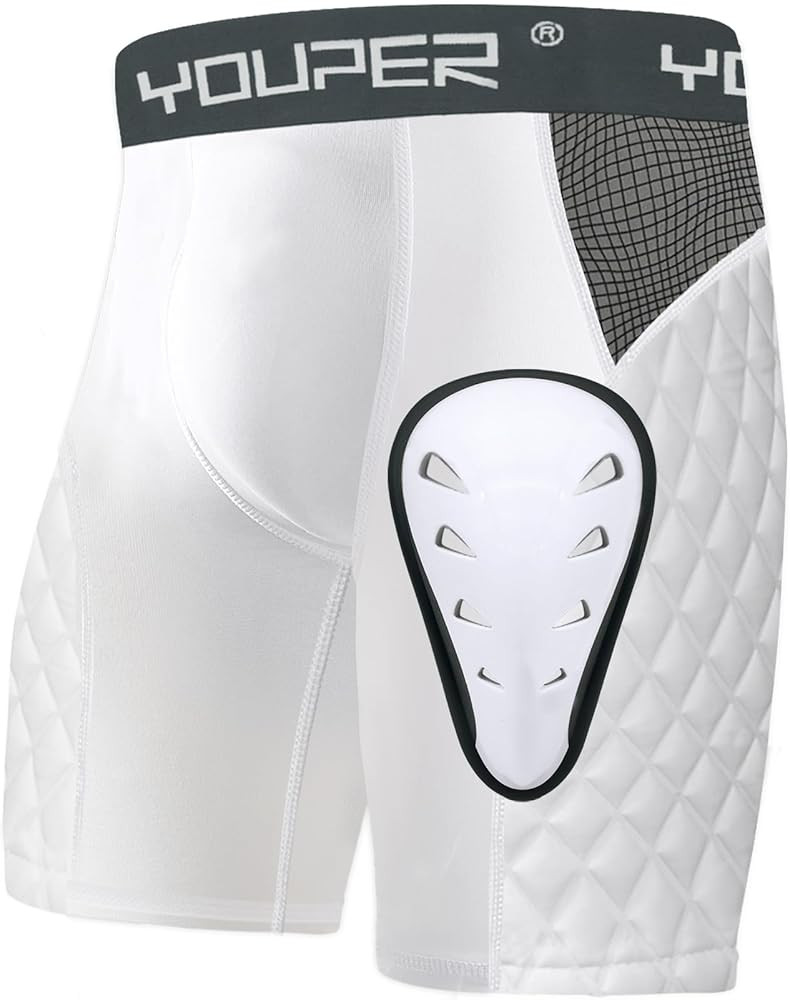 Youper Adult Elite Compression Padded Sliding Shorts w/Protective Athletic Cup for Baseball, Foot... | Amazon (US)
