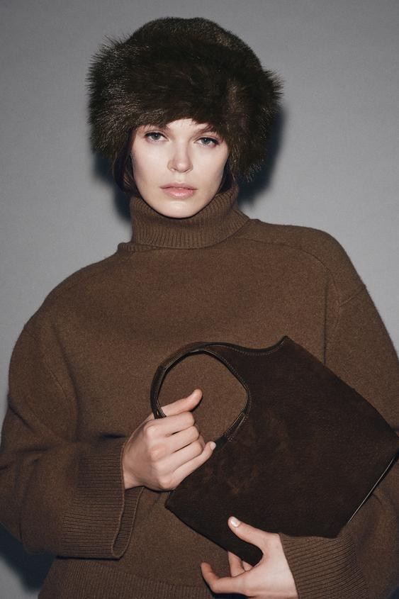 LEATHER MINI SHOPPER | Zara US