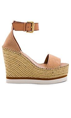 See By Chloe Glyn Wedge Sandal in Cirpria from Revolve.com | Revolve Clothing (Global)