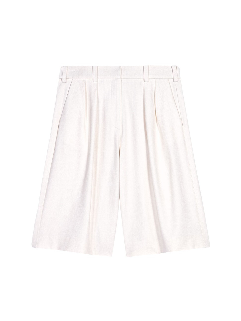 Women's Pleated Bermuda Shorts - Ecru - Size 4 | Saks Fifth Avenue