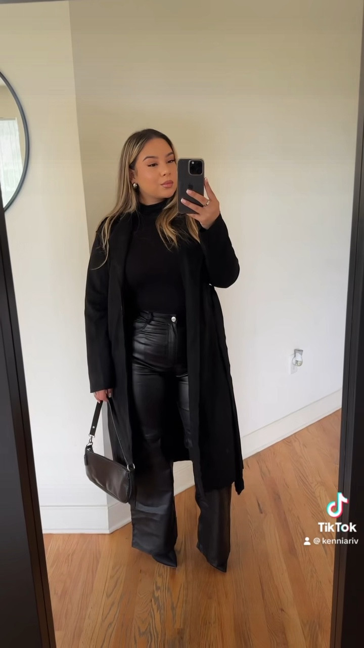 Best in black🖤

Pants - L (they have stretch)
Jacket- M 

#LTKSeasonal #LTKstyletip #LTKmidsize