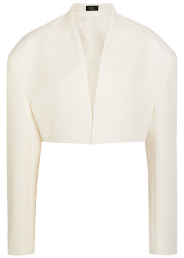 Cropped woven tuxedo jacket | Harvey Nichols