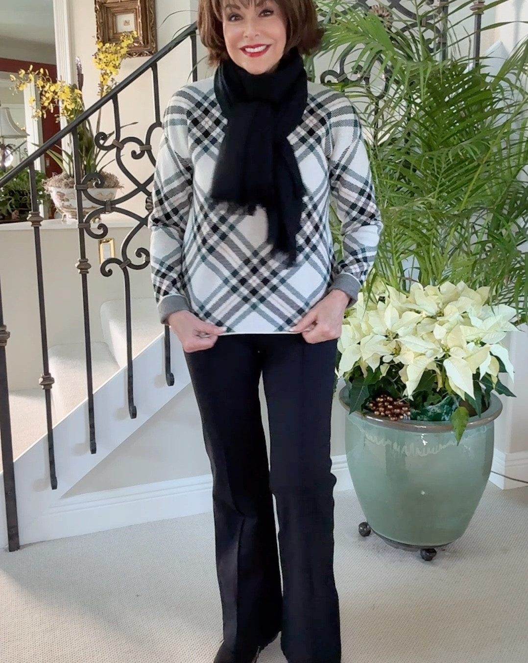 It’s time to boot up for most of the world! Finding an elevated boot that is also comfortable can be a challenge. As is the search for a warmer pant that is flattering and can dress up or down. These were my choices for a recent holiday trip to London that were a “perfect fit!”
(The sweaters and scarf  are from my closet) 🧣
➡️ The boots run large so size down!

#LTKOver40 #LTKSeasonal