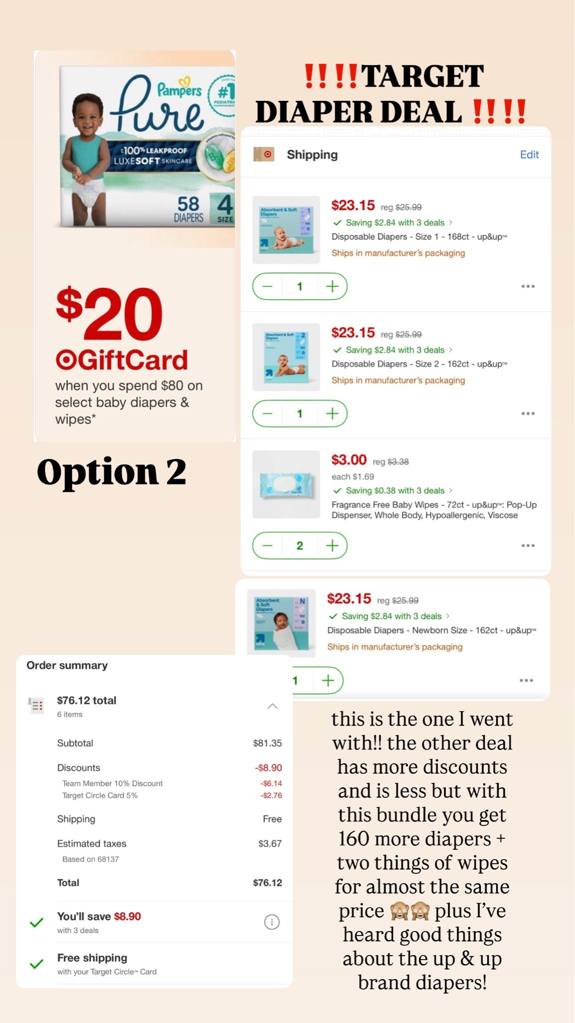 Target diaper deal!!

#LTKBaby #LTKBump #LTKSaleAlert
